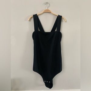 NEW MOHNTON MADE SQUARE NECK BODYSUIT BLACK SIZE:1X